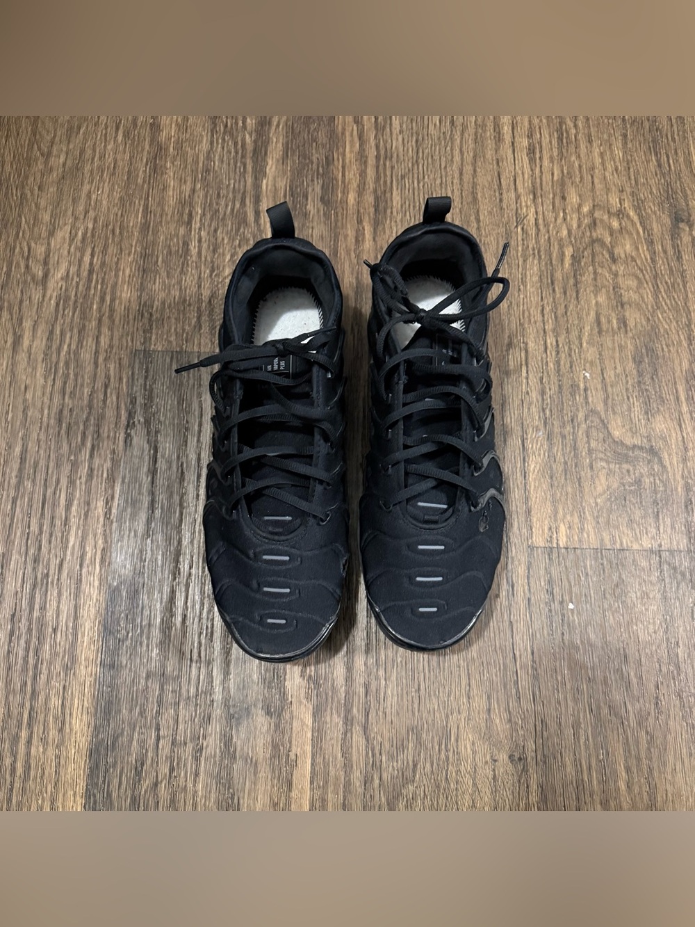 Nike Men's All-Black VaporMax Plus Triple Black Sneakers Size 12 Men - Picture 2 of 10